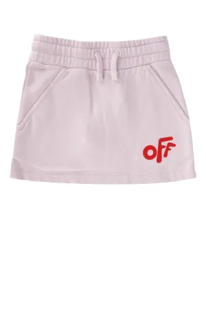 Off-White Kids Logo Printed Drawstring Skirt