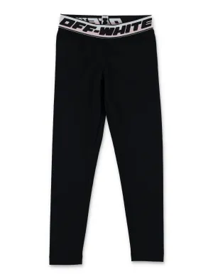 Off-White Kids Logo Waistband High Waist Leggings