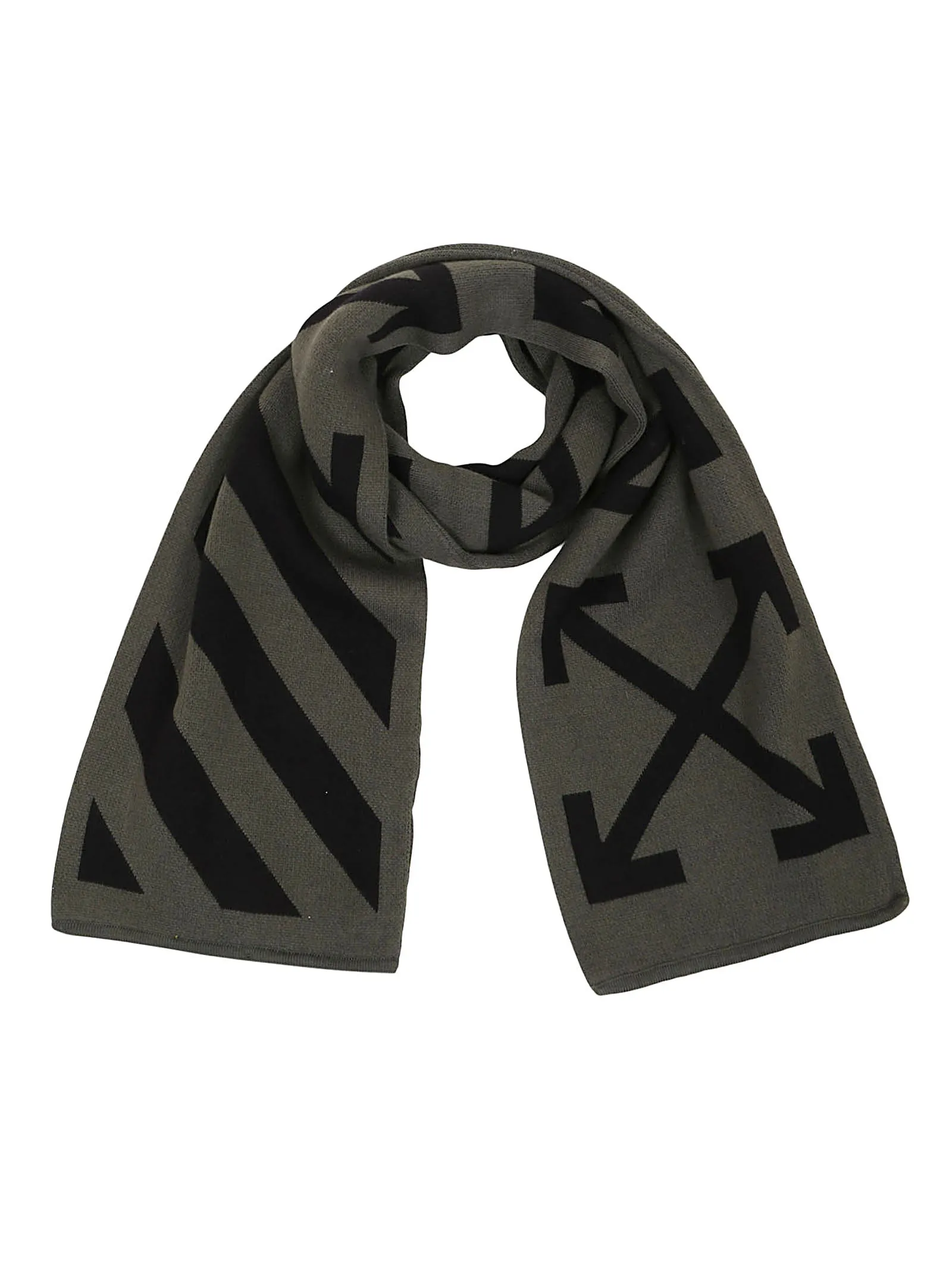 Off-White Kids Striped Knitted Scarf
