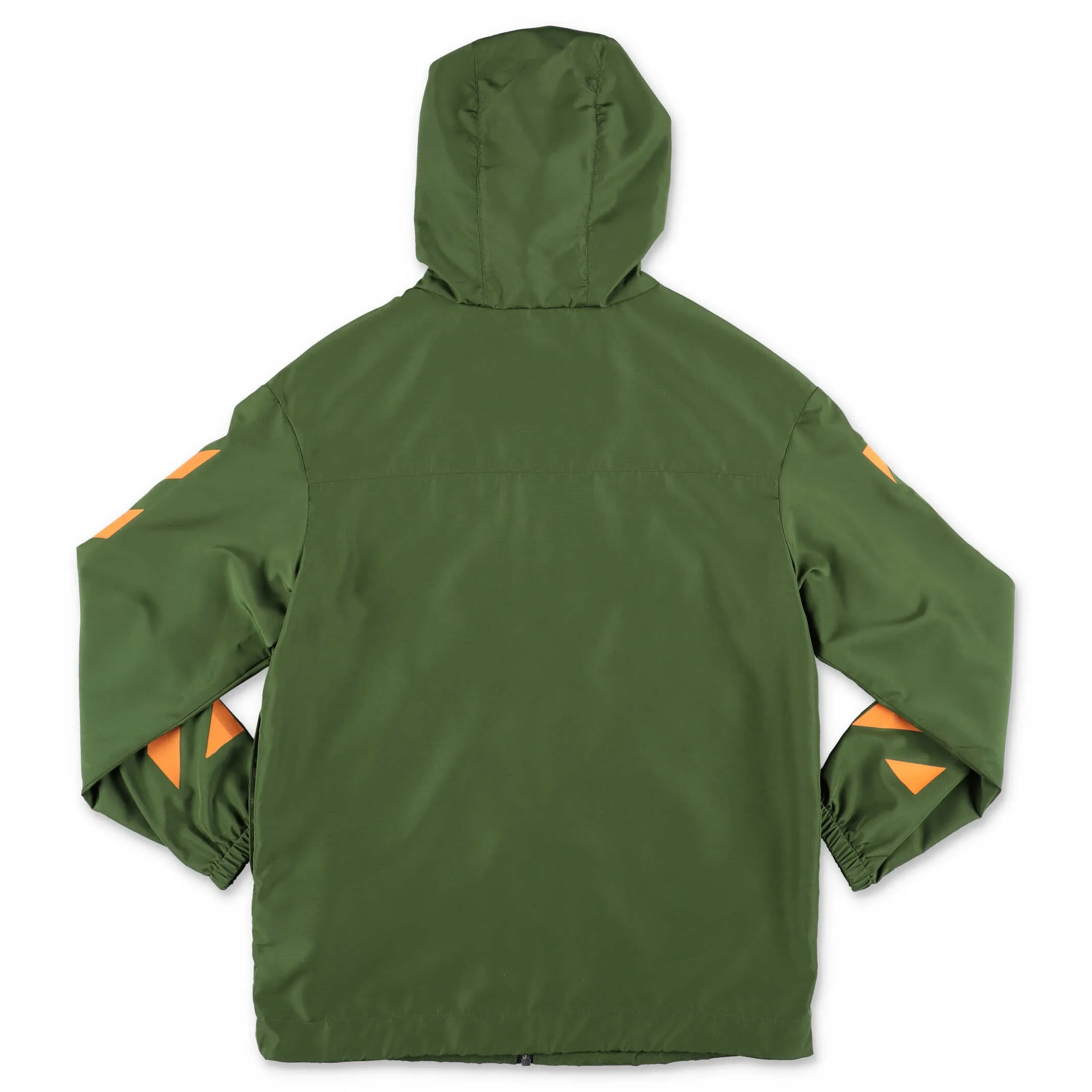 Off-White Kids Striped Logo Print Hooded Jacket