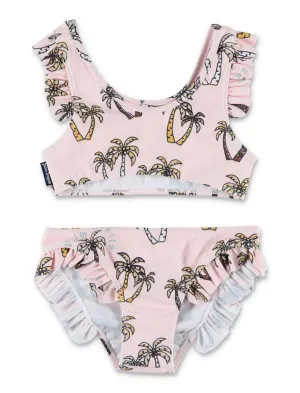 Palm Angels Kids Aop Allover Graphic Printed Bikini Set