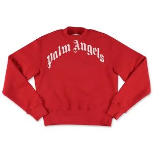 Palm Angels Kids Logo Print Crewneck Sweatshirt