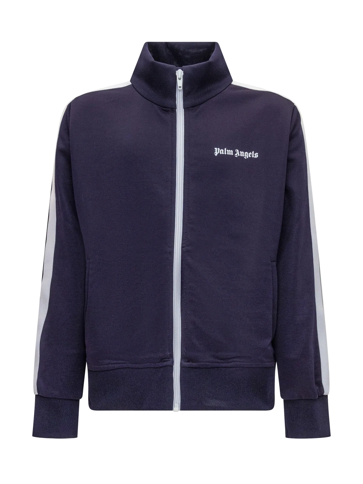 Palm Angels Kids Logo Print Zipped Jacket