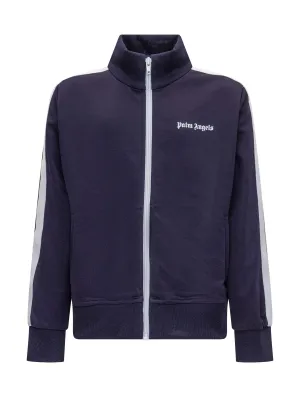 Palm Angels Kids Logo Print Zipped Jacket