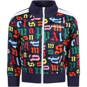 Palm Angels Kids Monogram Printed Track Jacket