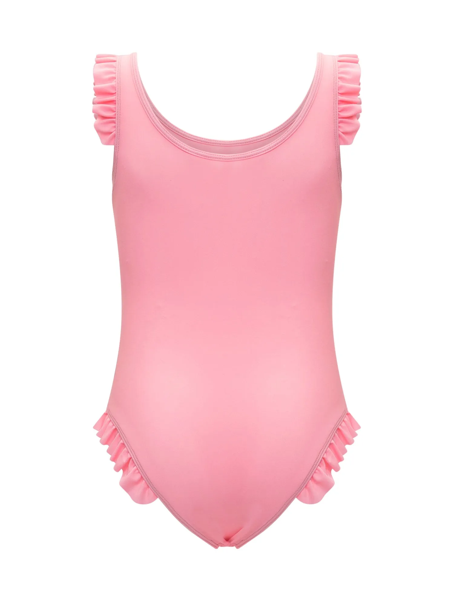 Palm Angels Kids Palm Printed Ruffled Swimsuit