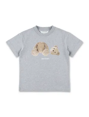 Palm Angels Kids Teddy Bear Print Crewneck T-Shirt