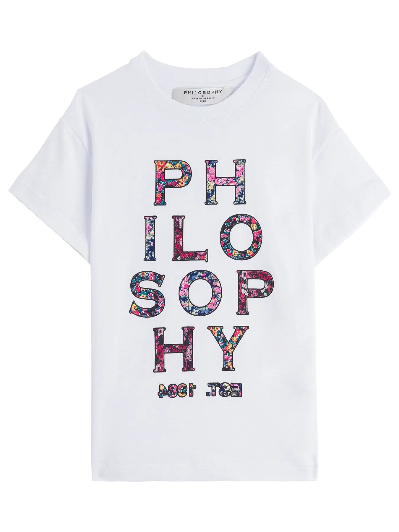 Philosophy Di Lorenzo Serafini Kids Floral Logo Printed T-Shirt