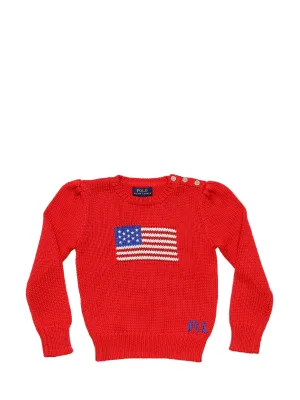 Ralph Lauren Kids Flag Intarsia Knit Jumper
