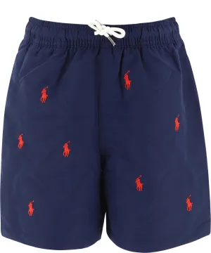 Ralph Lauren Kids Logo Embroidered Swim Shorts