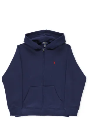 Ralph Lauren Kids Logo Embroidered Zipped Hoodie