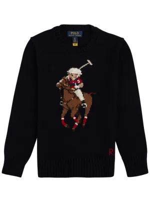 Ralph Lauren Kids Polo Bear Intarsia Jumper