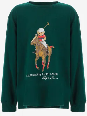 Ralph Lauren Kids Polo Bear Print Crewneck Sweatshirt