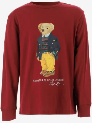 Ralph Lauren Kids Polo Bear Print Crewneck Sweatshirt