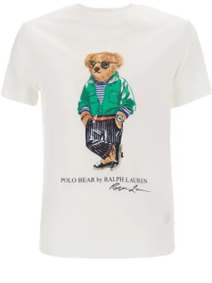 Ralph Lauren Kids Teddy Bear Printed Crewneck T-Shirt