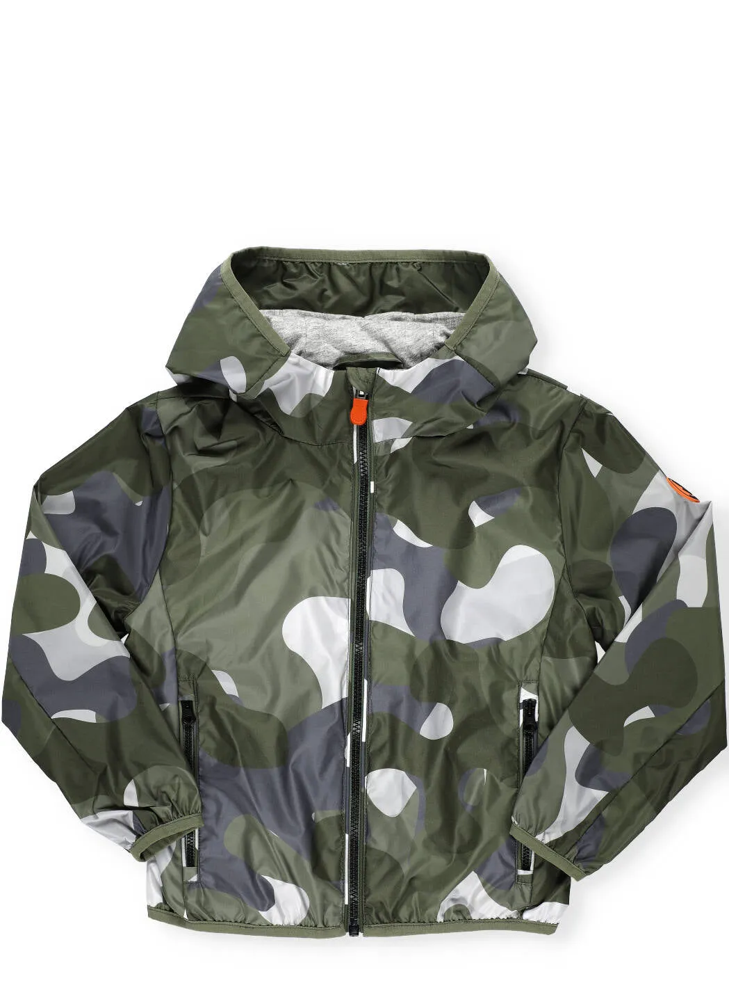 Save The Duck Kids Camouflage Printed Hooded Jacket