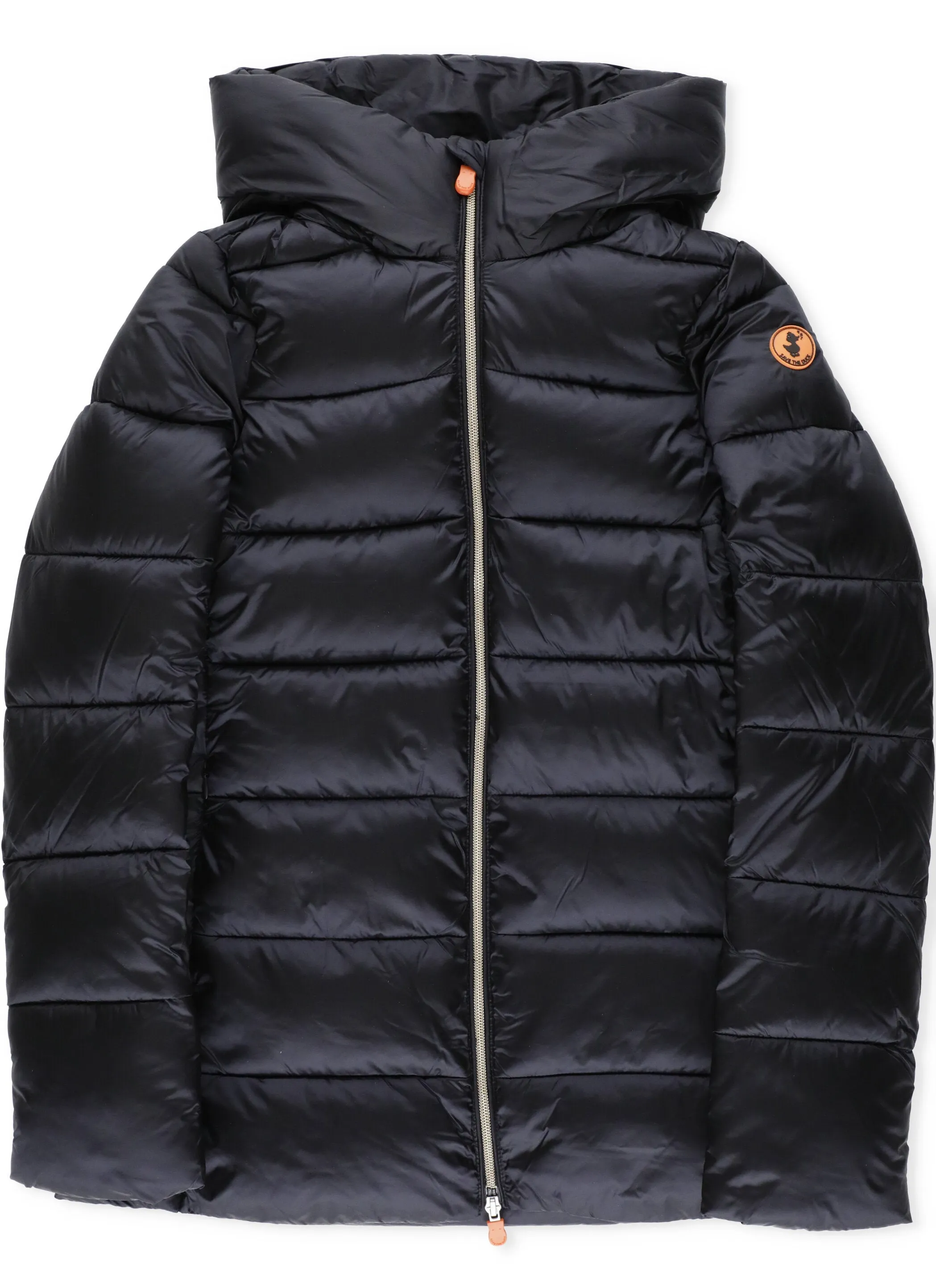 Save The Duck Kids Logo Patch Hooded Puffer Jacket