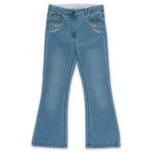Stella McCartney Kids Embroidered Flowers Jeans