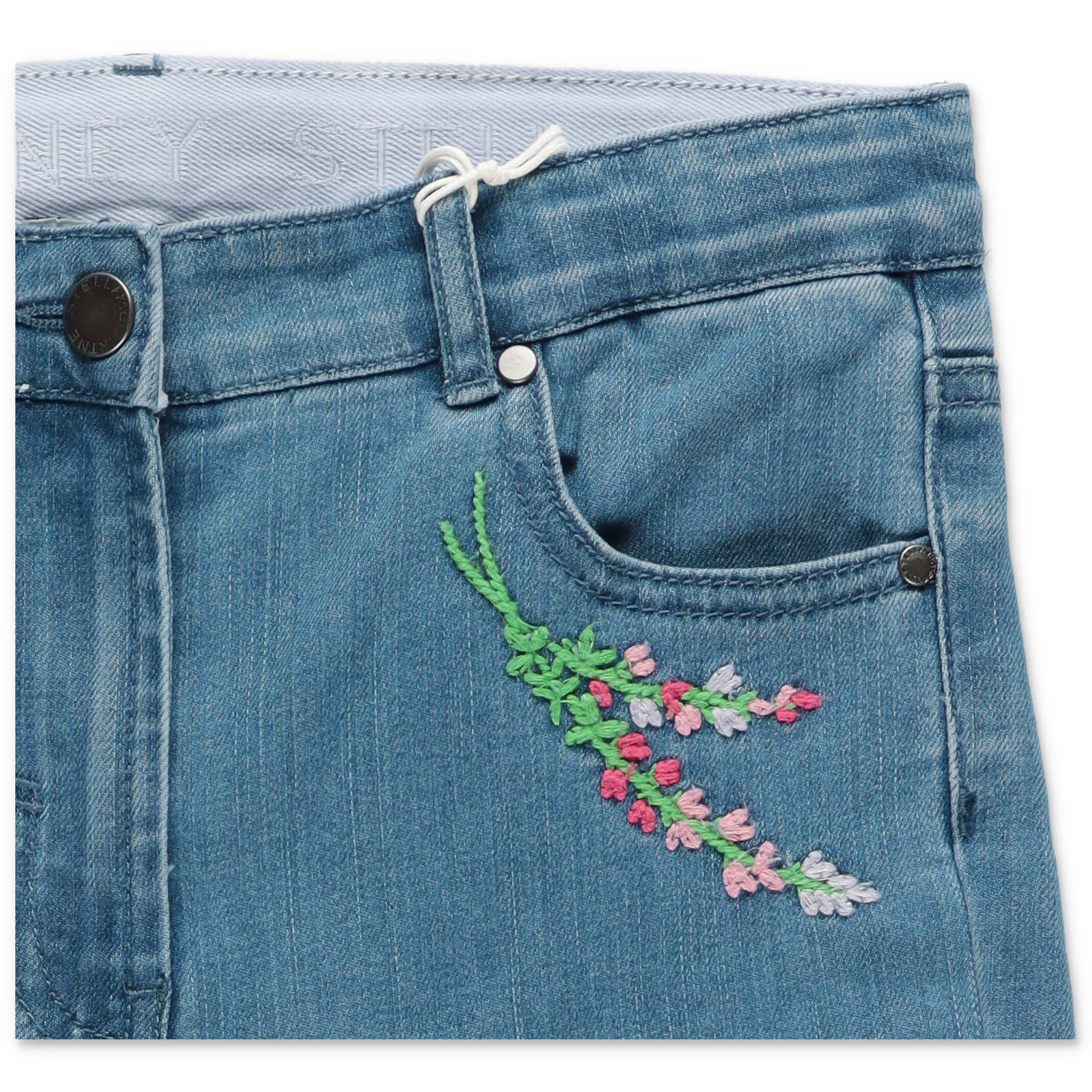 Stella McCartney Kids Embroidered Flowers Jeans