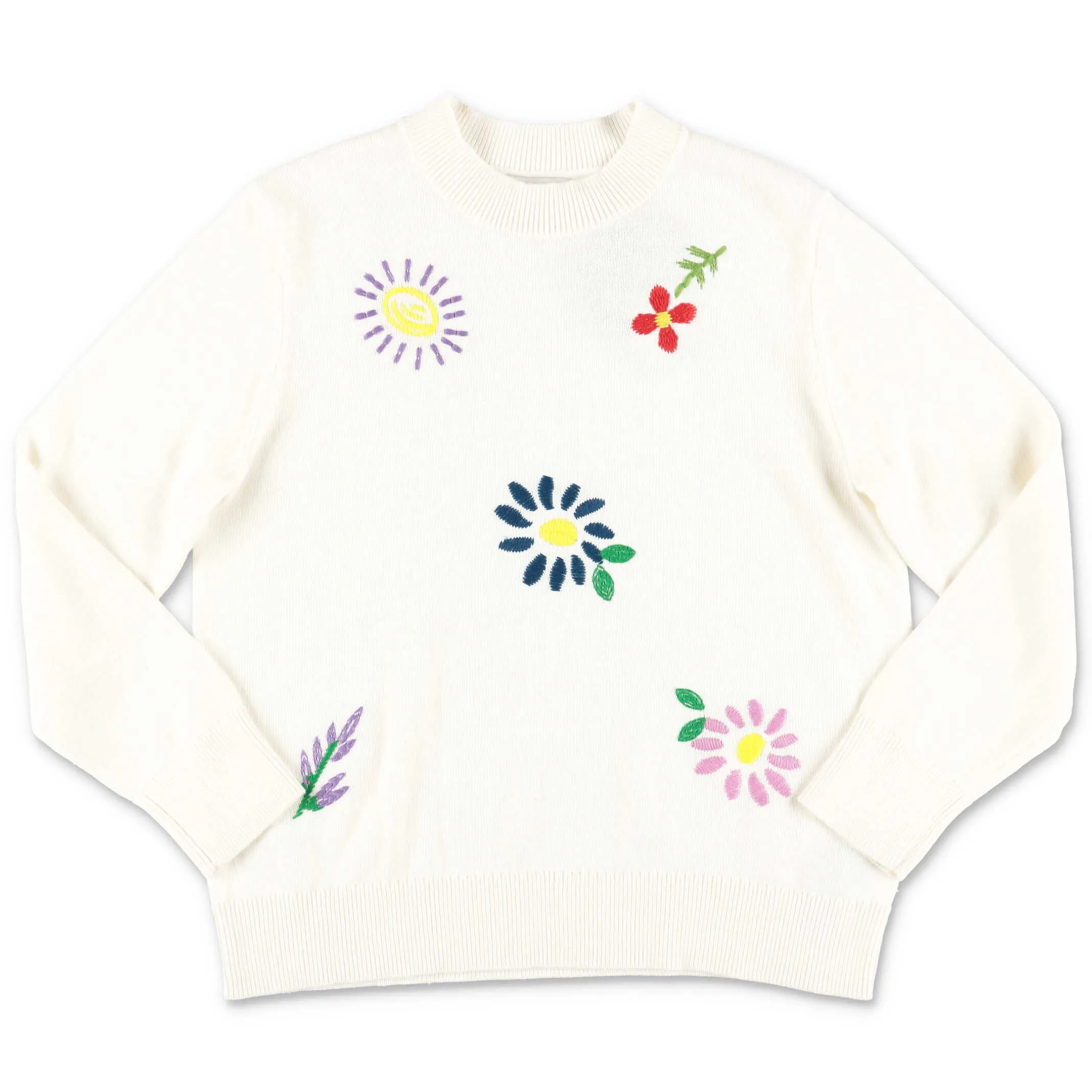 Stella McCartney Kids Embroidered Flowers Oversized Jumper