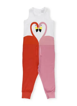 Stella McCartney Kids Flamingo Print Sleeveless Jumpsuit