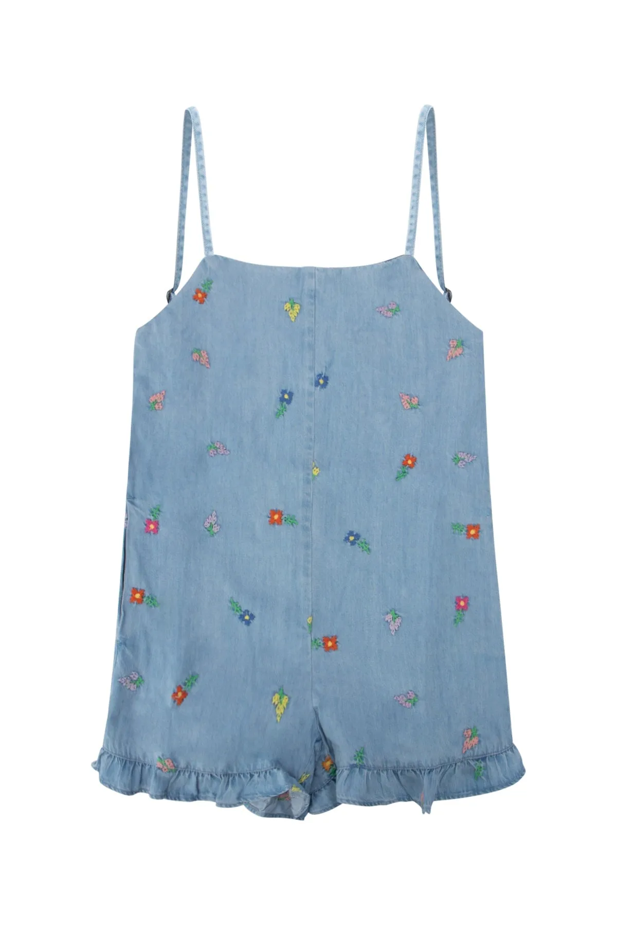 Stella McCartney Kids Floral Embroidered Sleeveless Playsuit