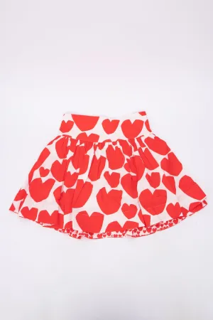 Stella McCartney Kids Hearts Print Pleated Skirt