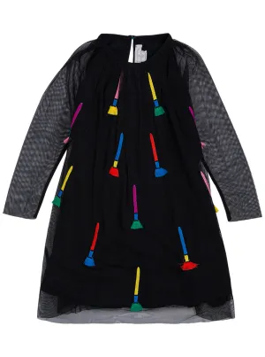 Stella McCartney Kids Paintbrush Embroidered Dress