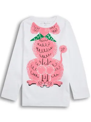 Stella McCartney Kids Poodle Printed Long Sleeve T-Shirt