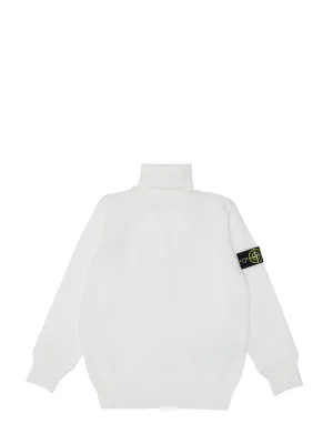 Stone Island Junior Logo Badge Turtleneck Sweater