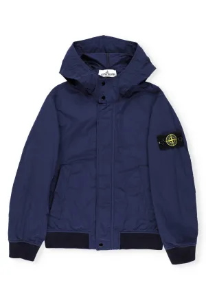 Stone Island Junior Logo Patch Hooded Jacket