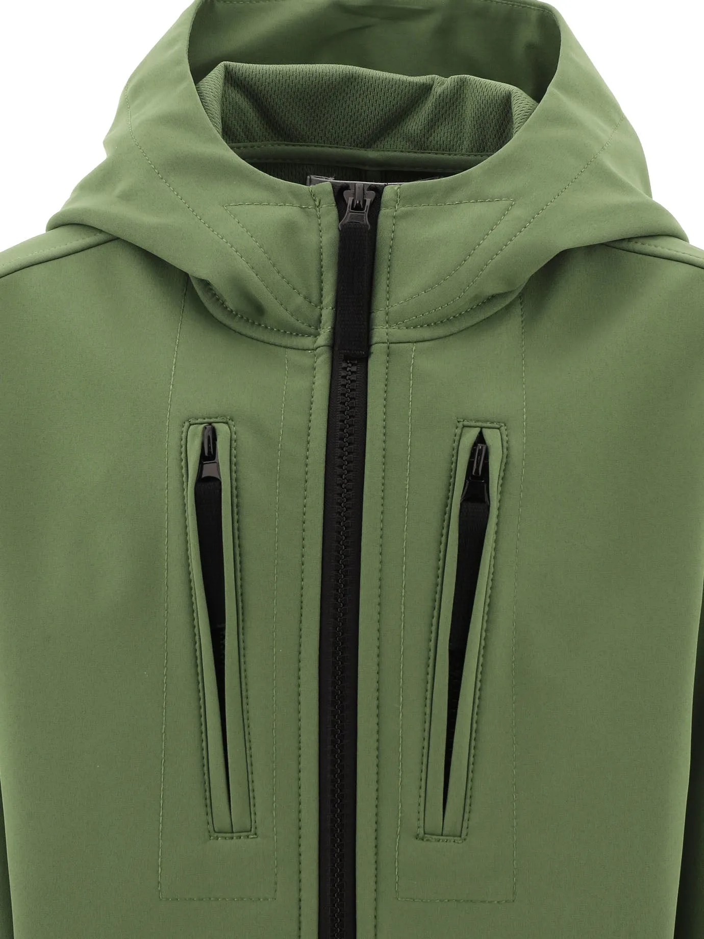 Stone Island Junior Logo Patch Zip-Up Hooded Jacket