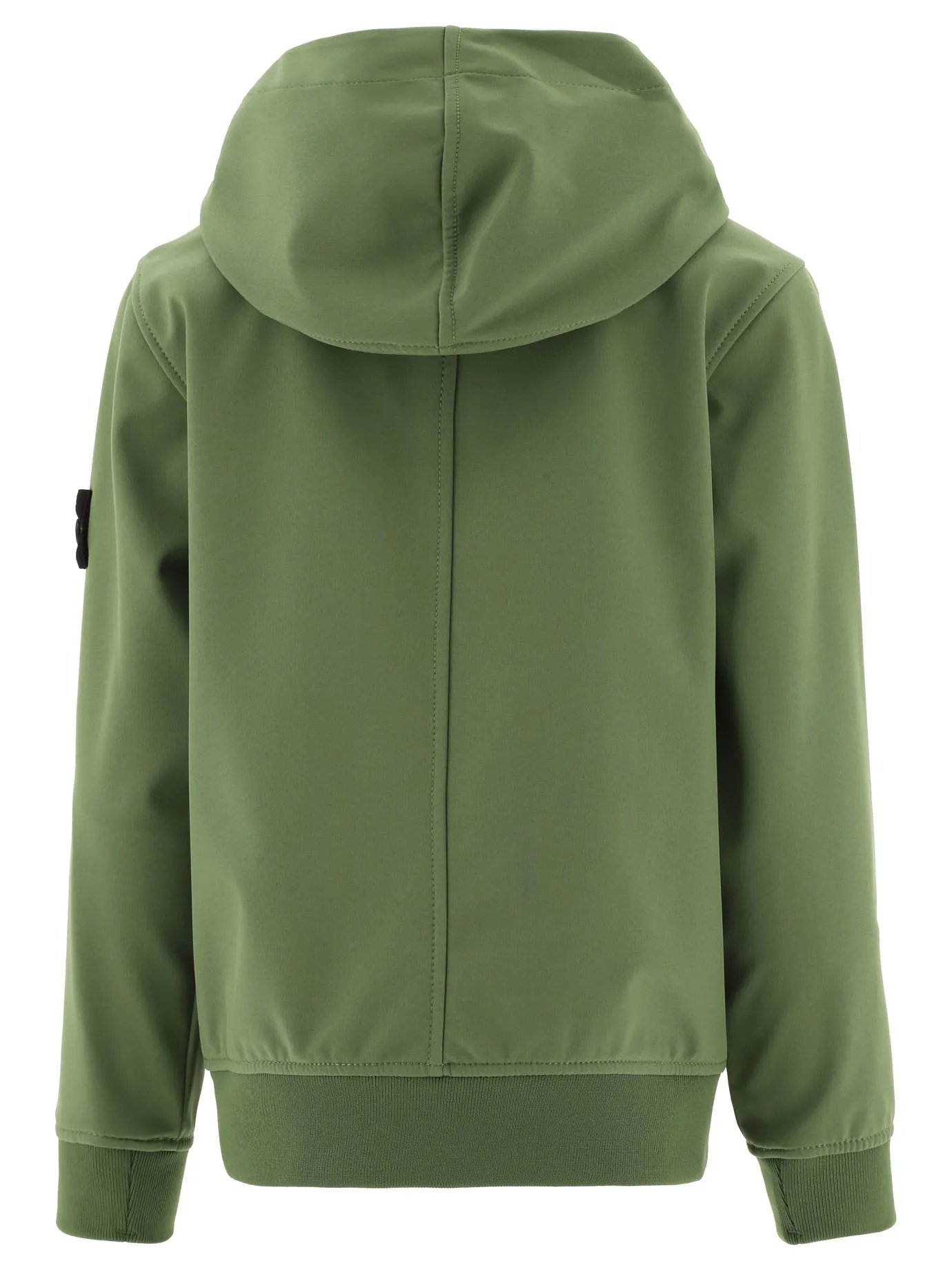 Stone Island Junior Logo Patch Zip-Up Hooded Jacket