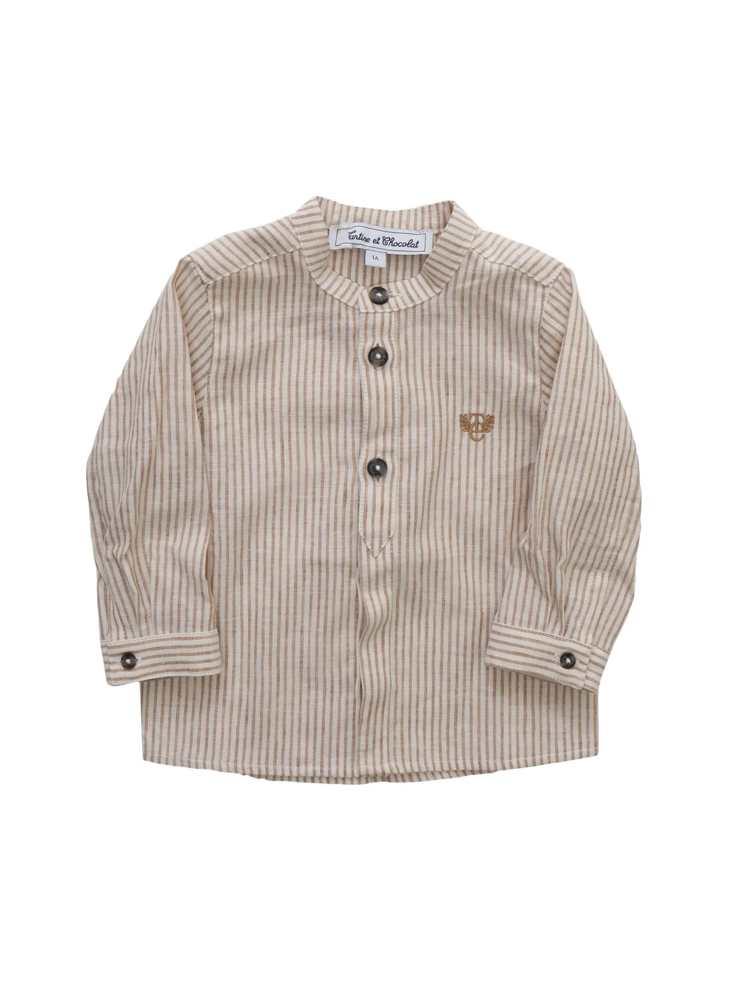 Tartine et Chocolat Striped Logo Embroidered Shirt
