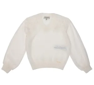 TWINSET Kids Floral Embroidered Jumper