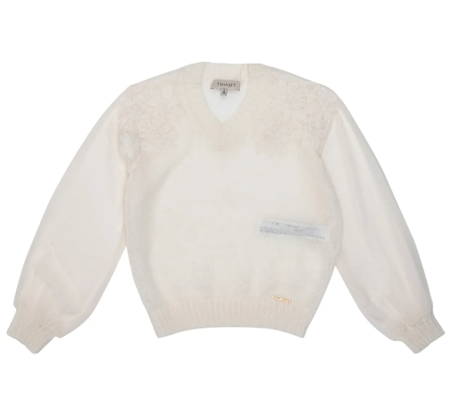 TWINSET Kids Floral Embroidered Jumper