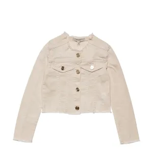 TWINSET Kids Fringed Trim Bull Jacket