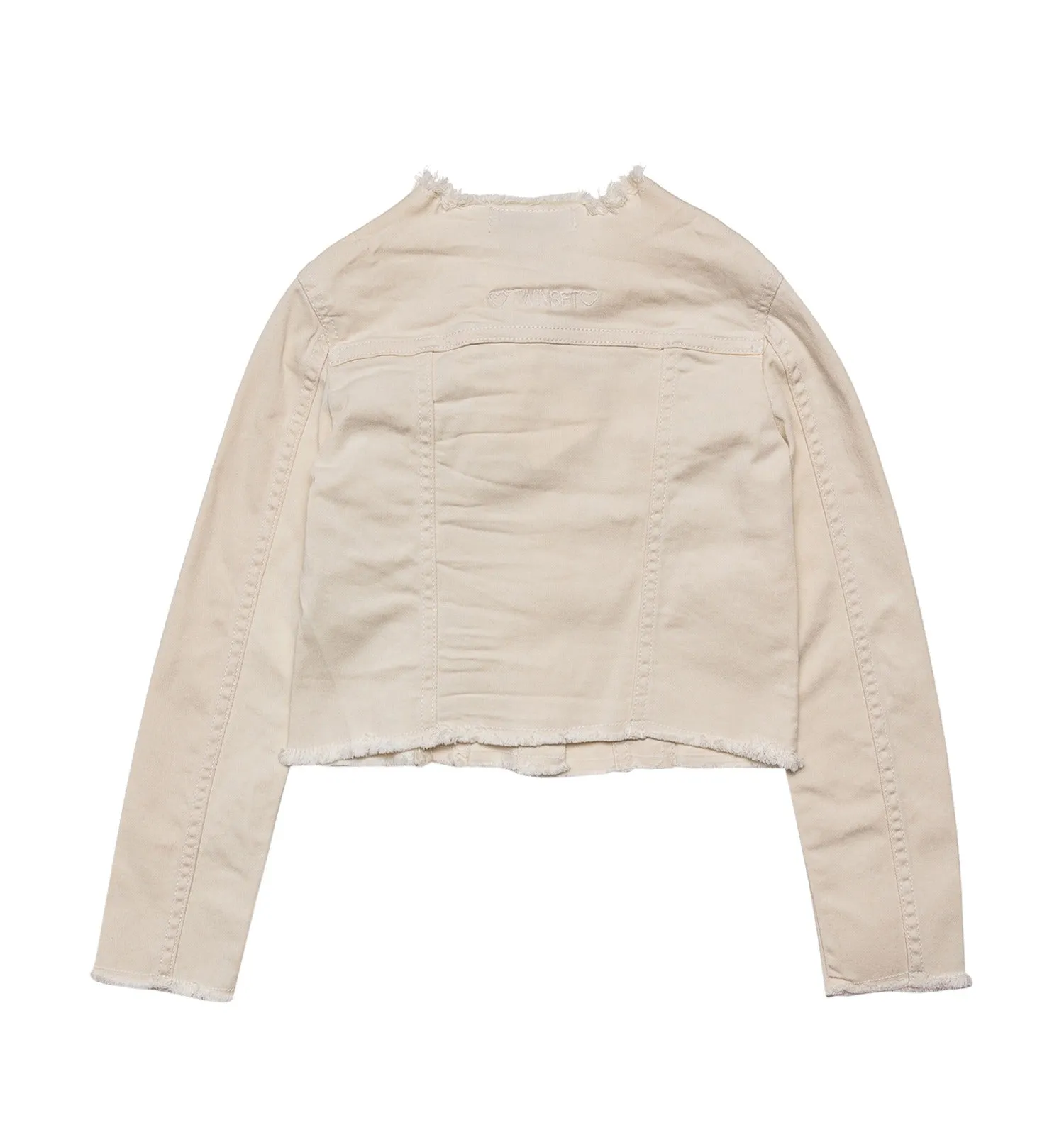 TWINSET Kids Fringed Trim Bull Jacket