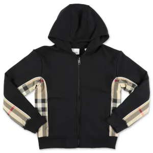 urberry Kids Graham Checked Panelled Zip-Up Hoodie