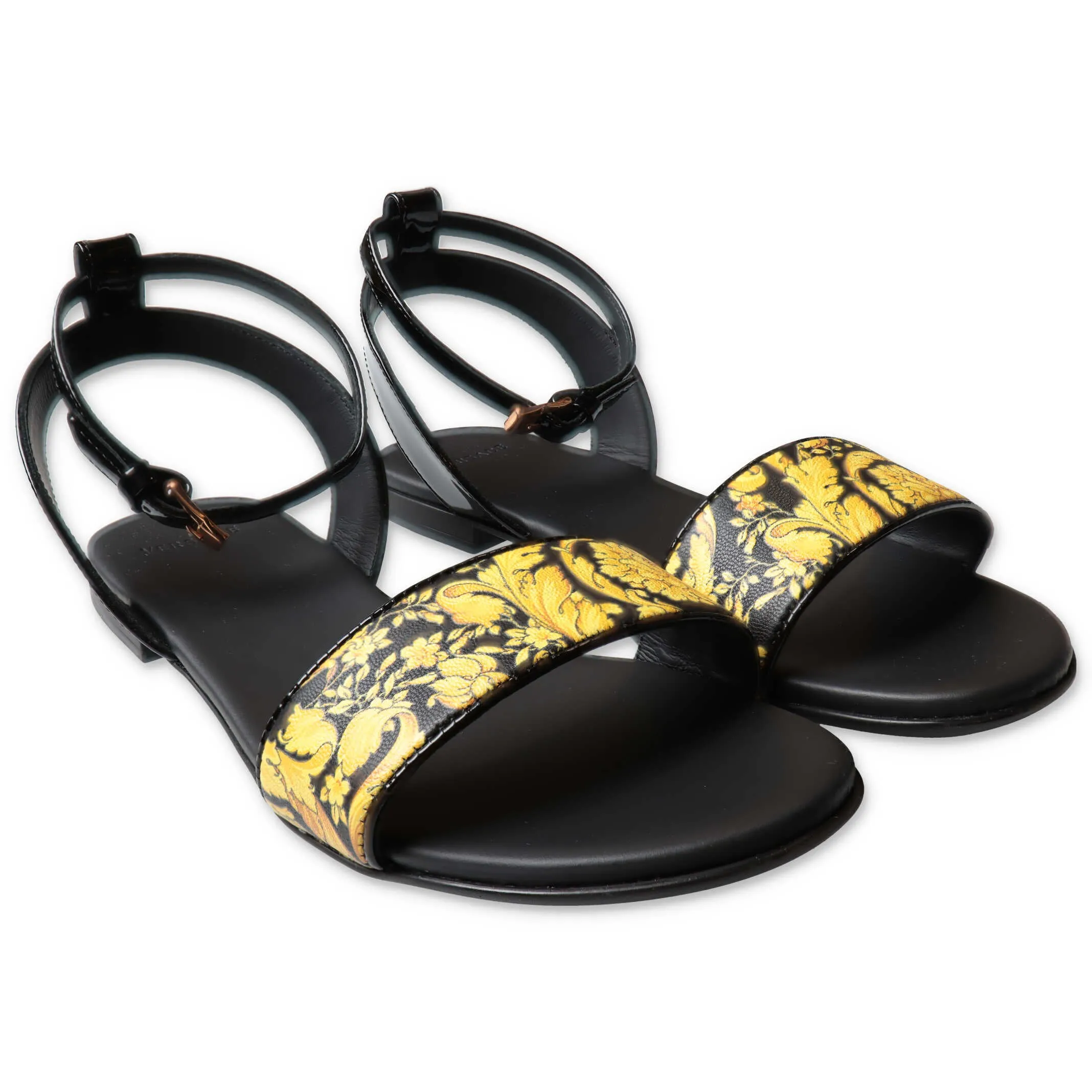 Versace Kids Barocco Printed Strap Sandals