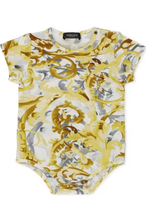 Versace Kids Baroccoflage Printed Onesie