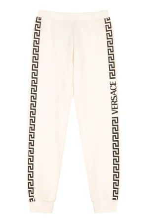 Versace Kids Greca Logo Side Stripe Track Pants