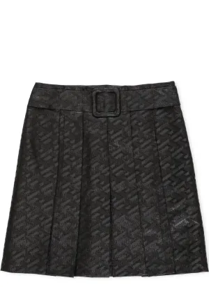 Versace Kids Greca Motif Pleated Skirt