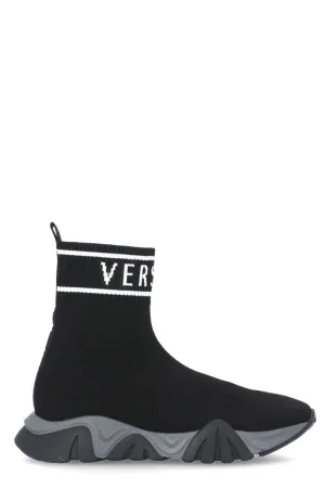 Versace Kids Logo Intarsia Sneakers