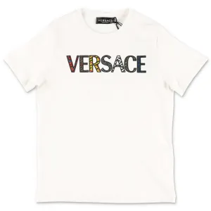 Versace Kids Logo Print Crewneck T-Shirt