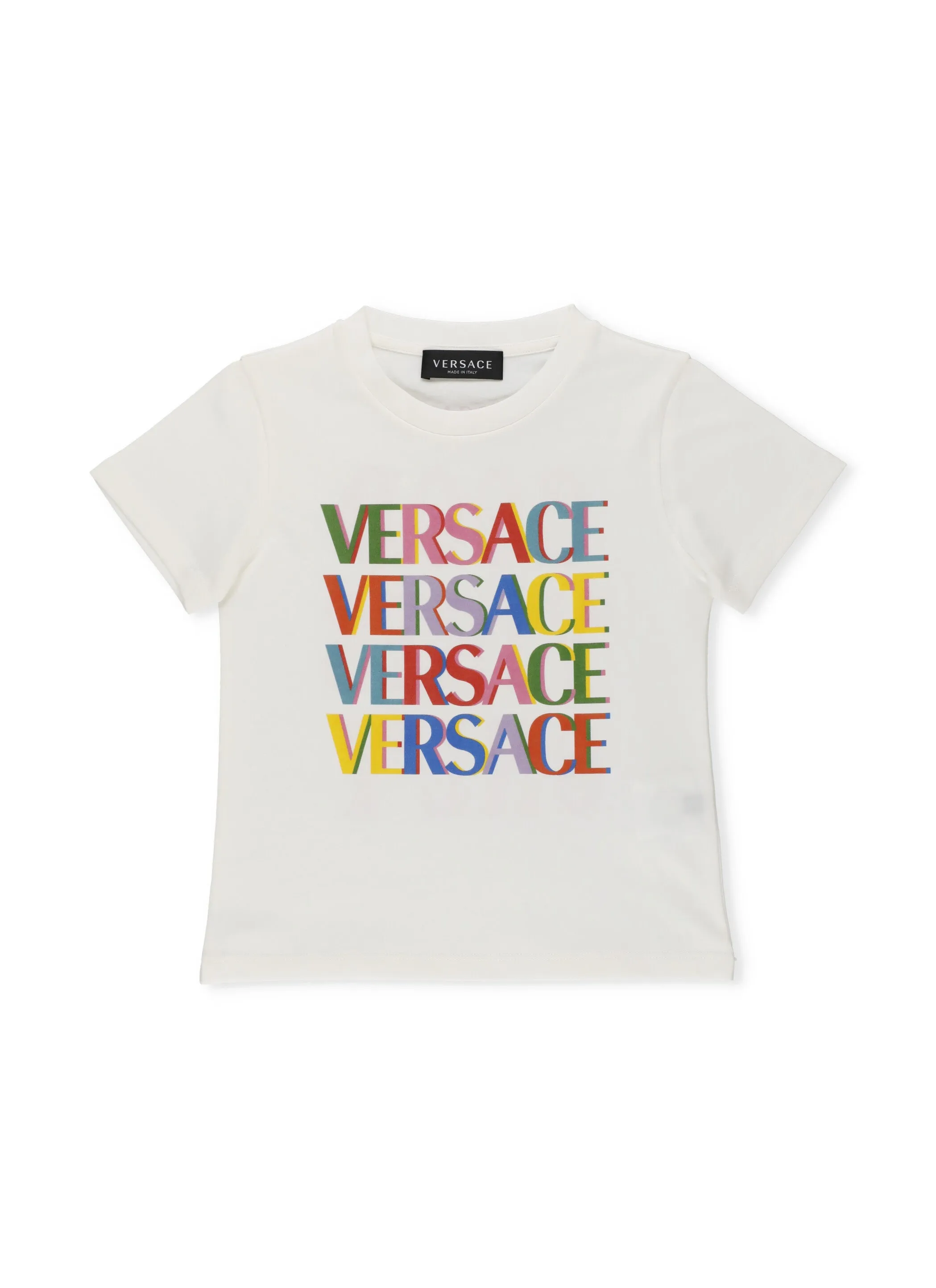 Versace Kids Logo Printed Crewneck T-Shirt
