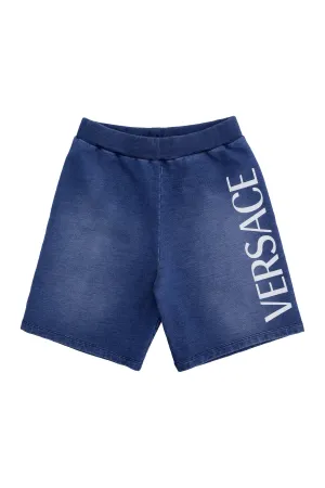 Versace Kids Logo Printed Sweat Shorts