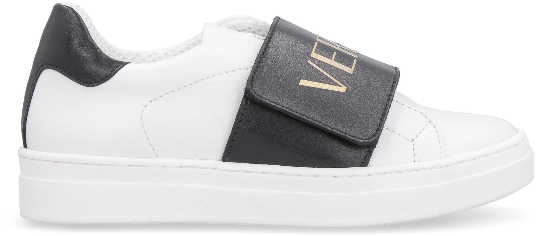 Versace Kids Logo Touch-Strap Low-Top Sneakers