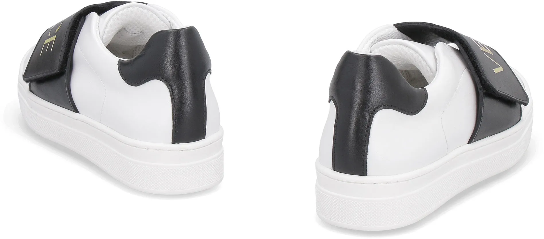 Versace Kids Logo Touch-Strap Low-Top Sneakers