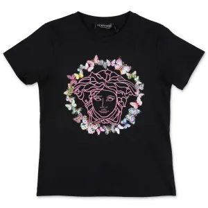 Versace Kids Medusa Butterfly Printed Crewneck T-Shirt